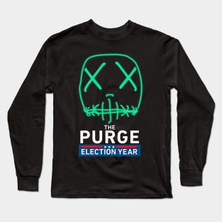 Lady Liberty Mask THE PURGE Long Sleeve T-Shirt